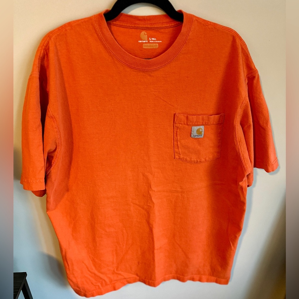 Carhartt Men's Vibrant Orange Short Sleeve Tee - Picture 2 of 6